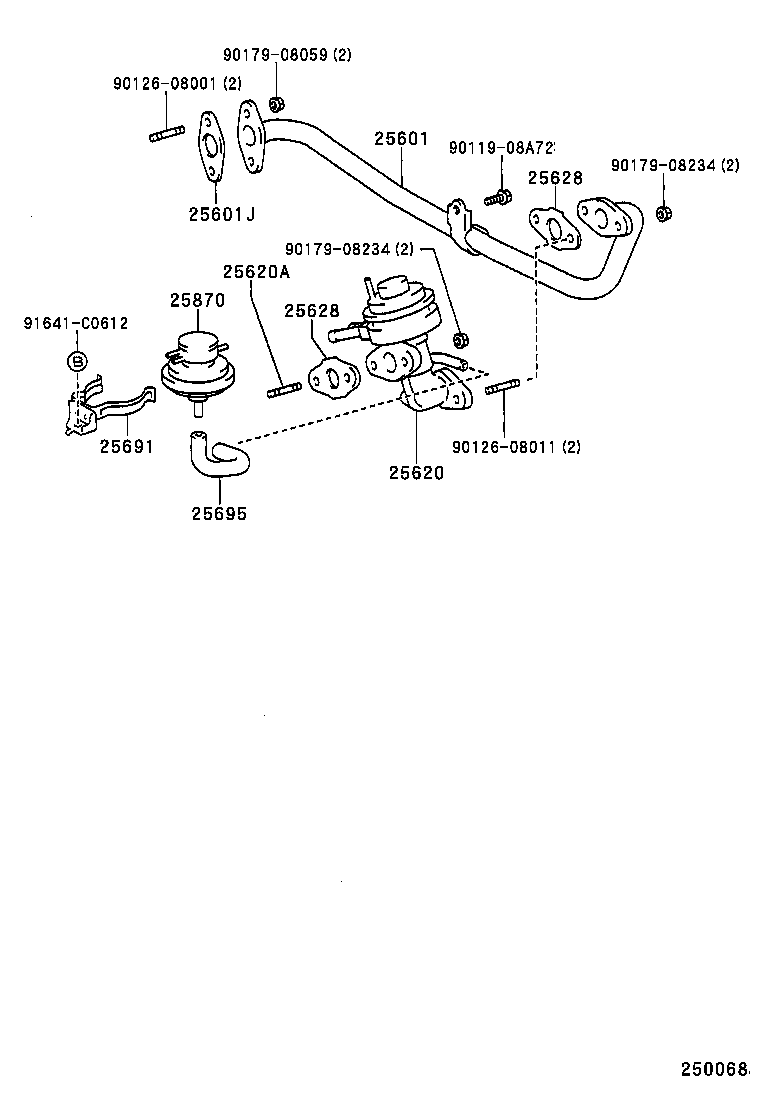25695-30020 HOSE, EGR VACUUM MODULATOR product image