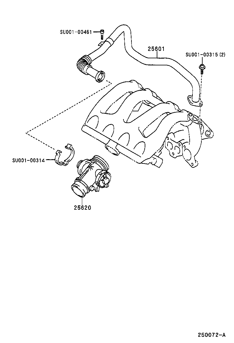 25601-64071 PIPE SUB-ASSY, EGR, NO.1 product image