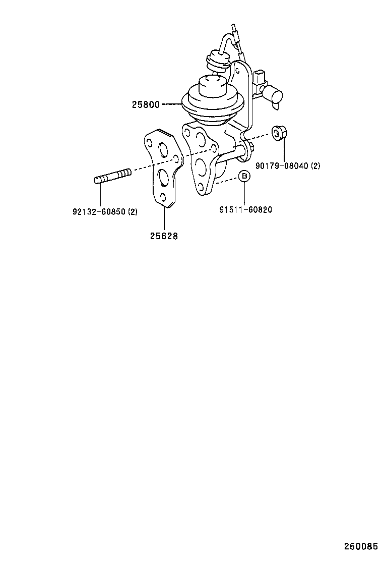 25601-64071 PIPE SUB-ASSY, EGR, NO.1 product image
