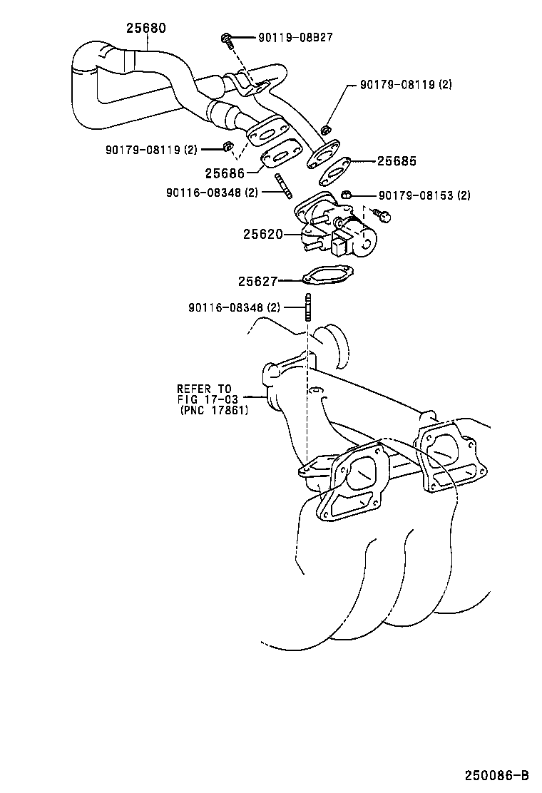25686-46010 GASKET, EGR COOLER, NO.2 product image