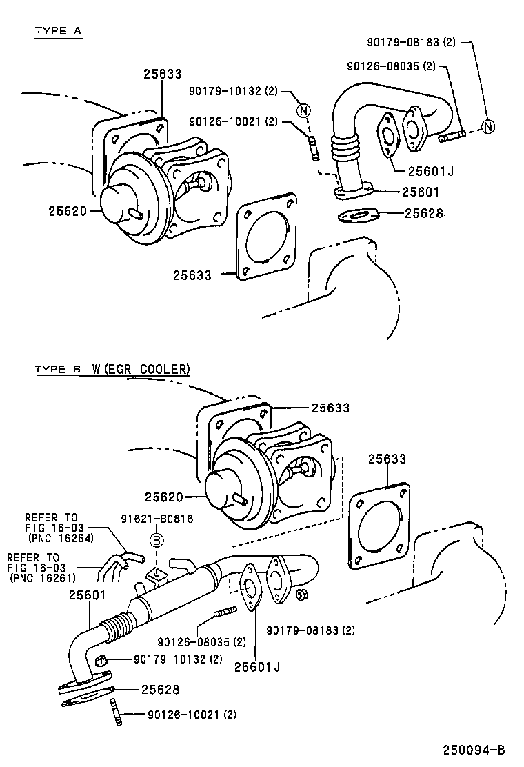 25601-17050 PIPE SUB-ASSY, EGR, NO.1 product image