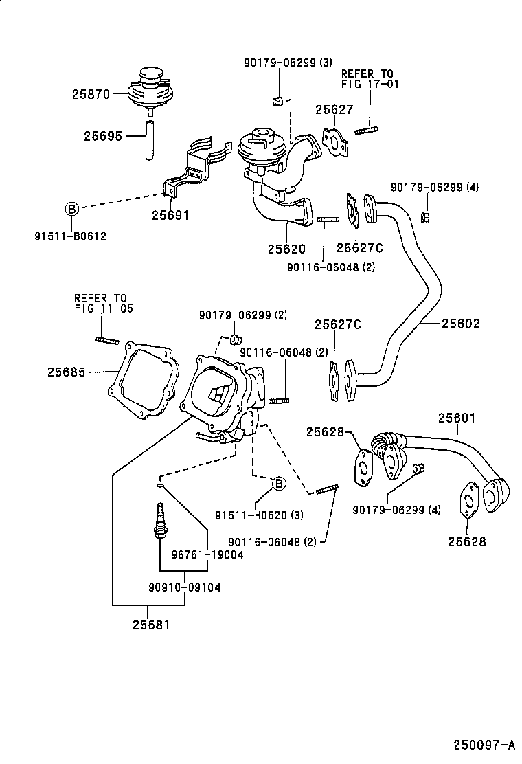 25611-0A020 PIPE SUB-ASSY, EGR, NO.1 product image