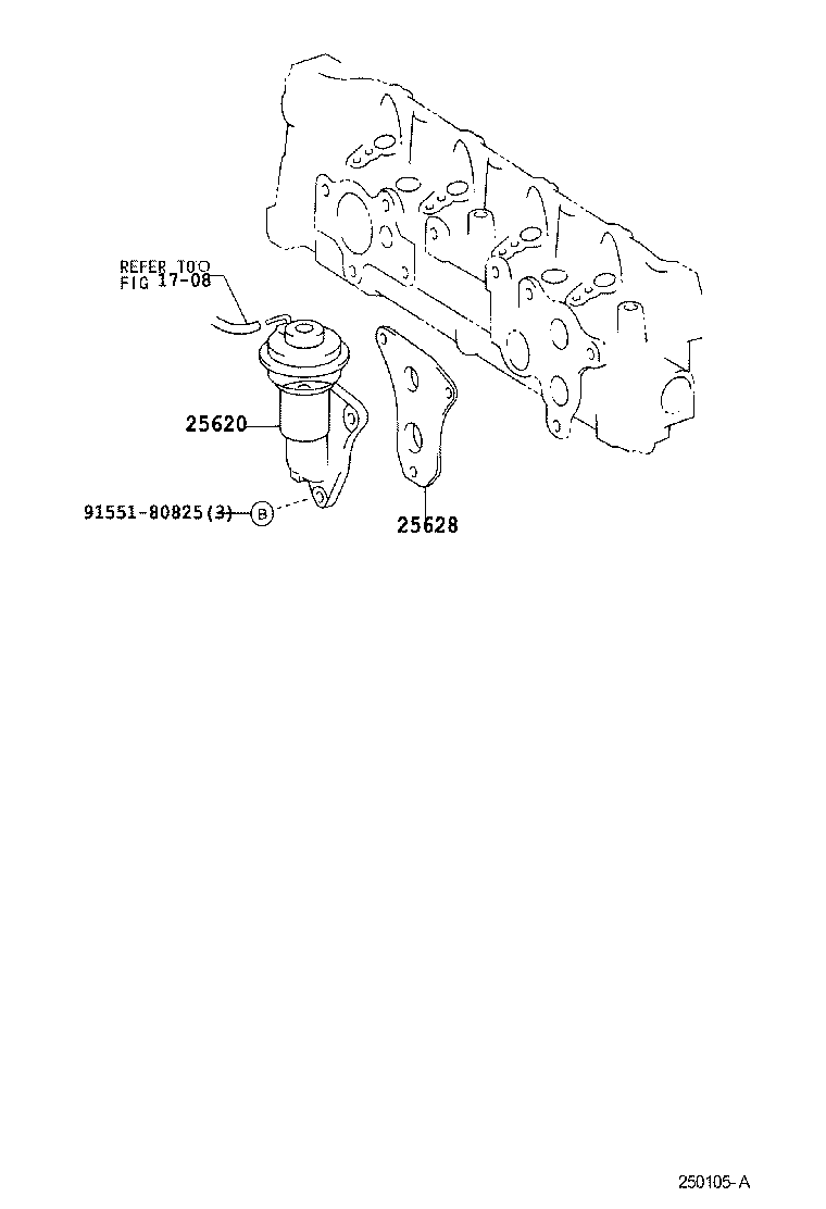 Toyota 25620-33010 VALVE ASSY, EGR
