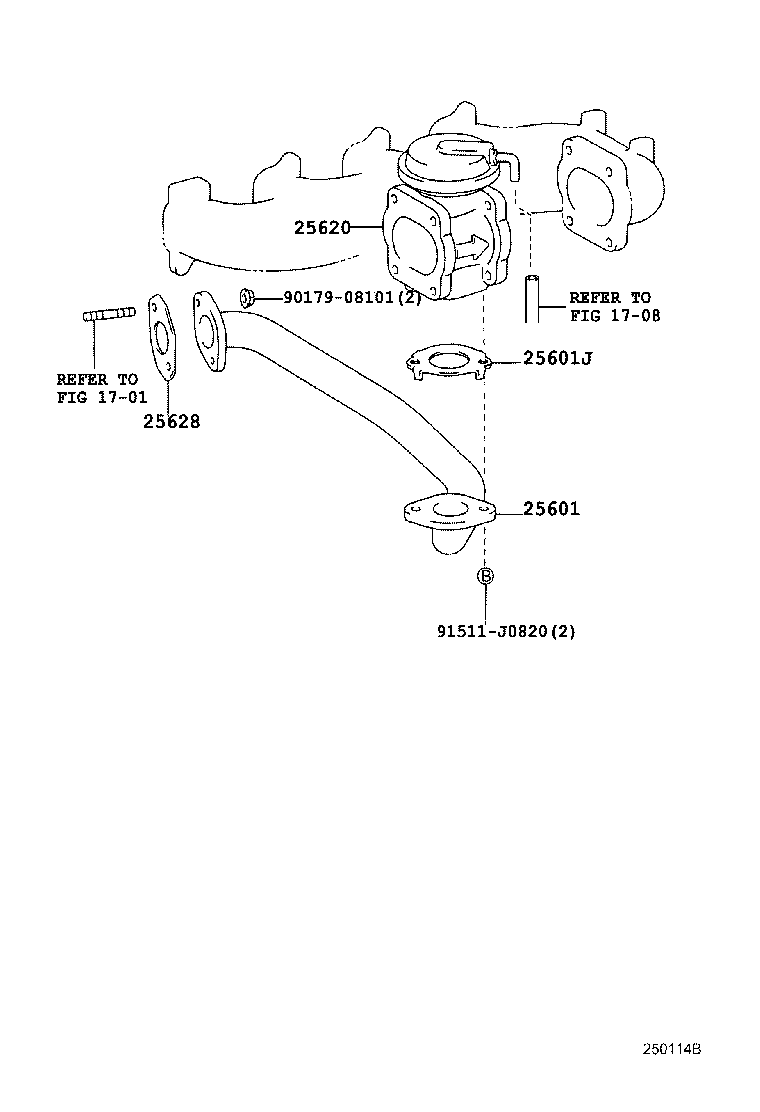 25635-78011 BRACKET, EGR PIPE, NO.2 product image