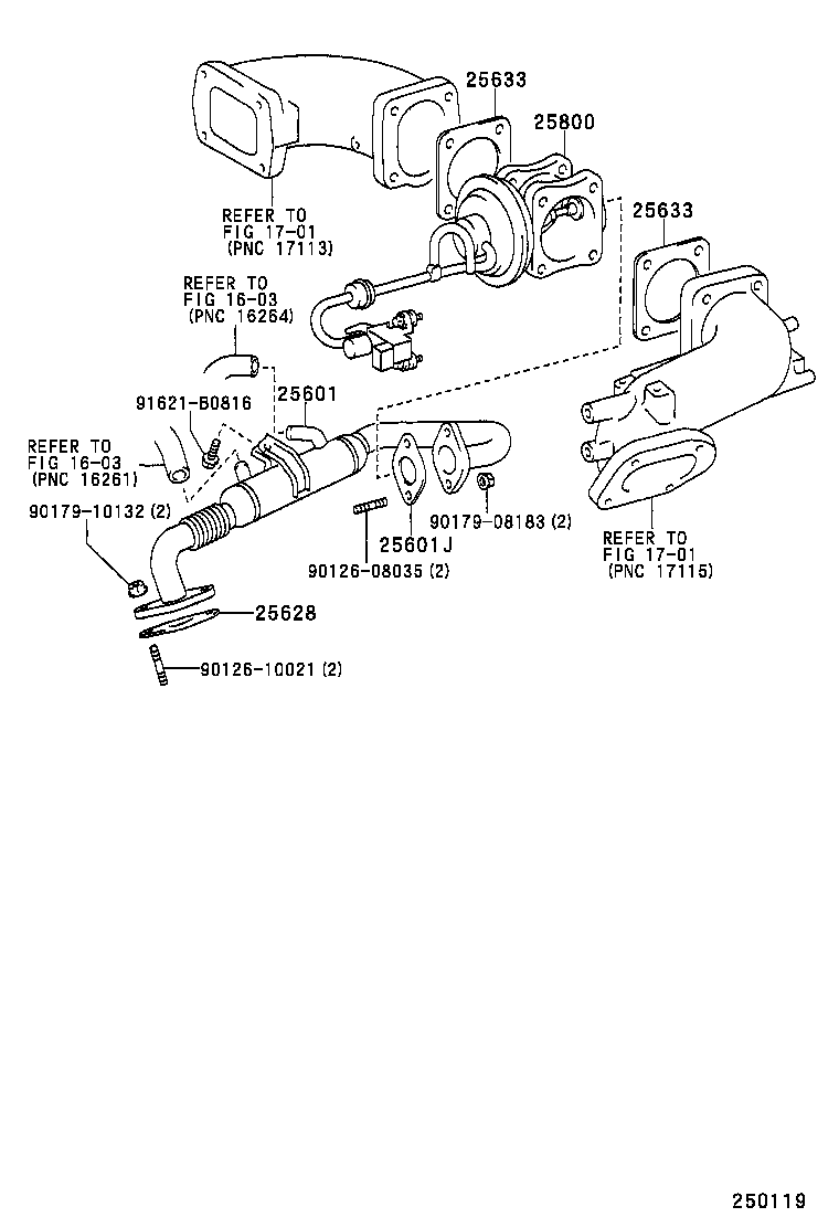 25601-17060 PIPE SUB-ASSY, EGR, NO.1 product image
