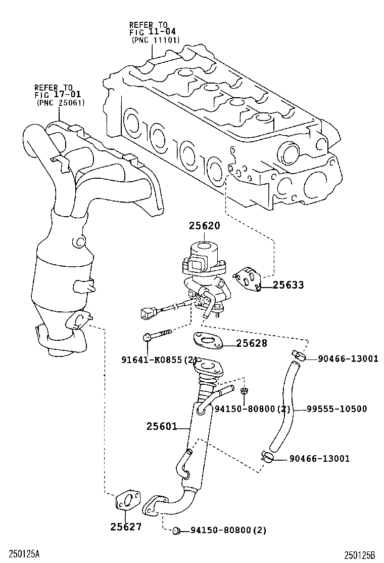 25601-23010 PIPE SUB-ASSY, EGR, NO.1 product image