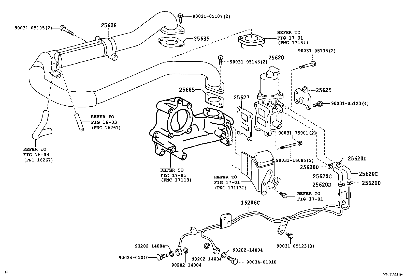 25635-78011 BRACKET, EGR PIPE, NO.2 product image