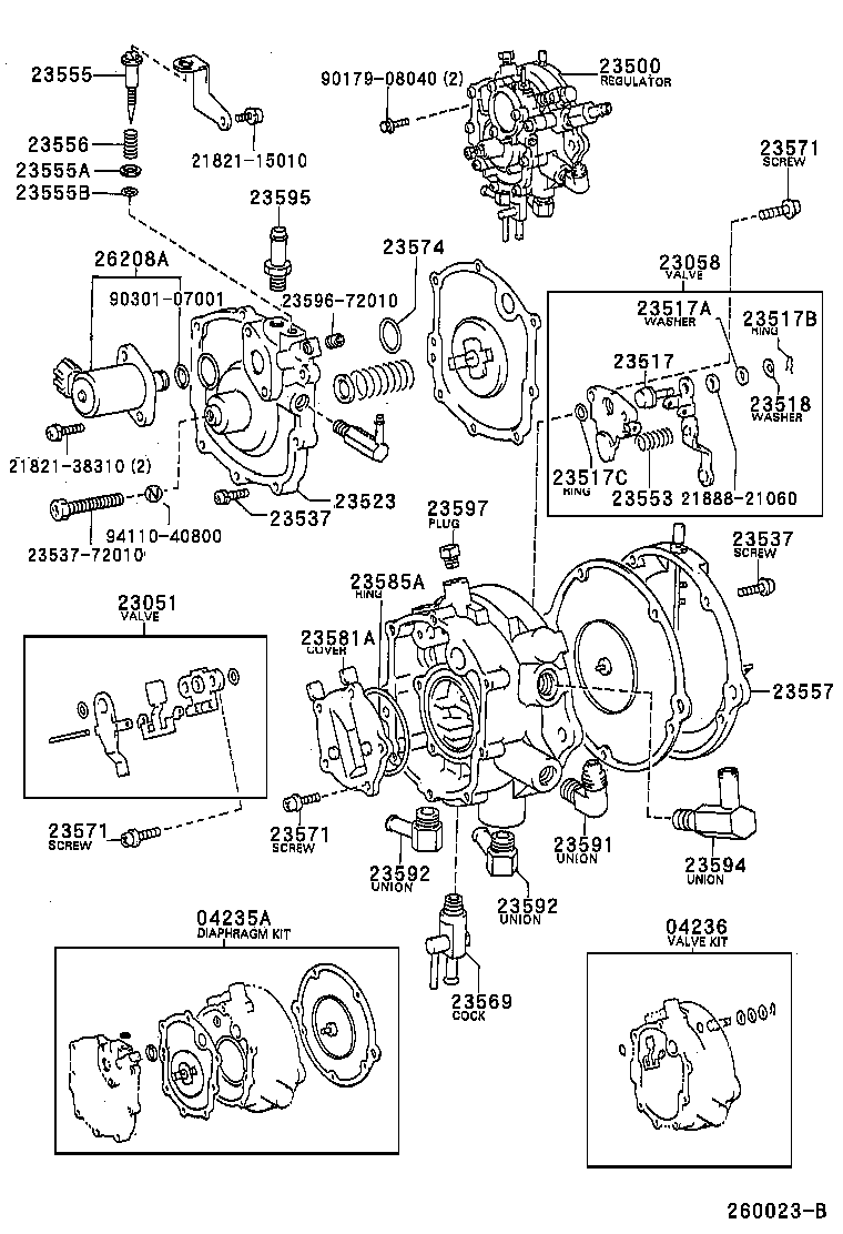 23500-73151 REGULATOR ASSY, LPG(CNG) product image