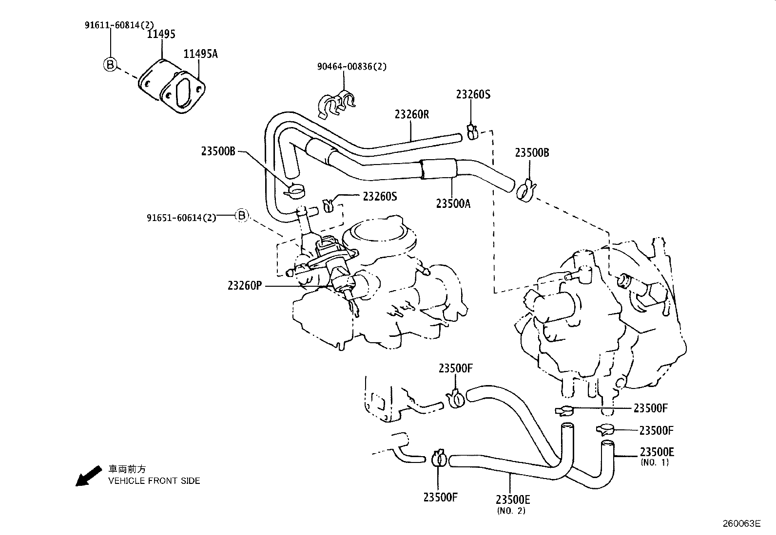 16261-73120 HOSE, WATER(FOR LPG REGULATOR INLET) product image