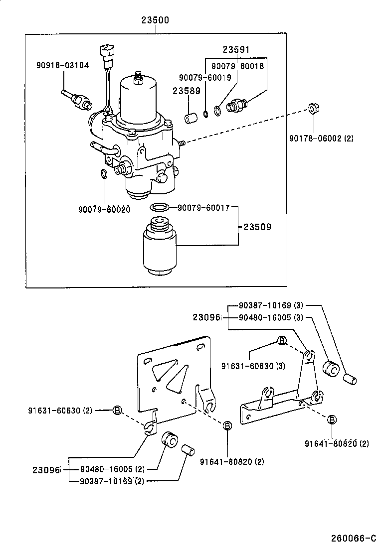 23095-74010 BRACKET SUB-ASSY, REGULATOR, NO.1 product image