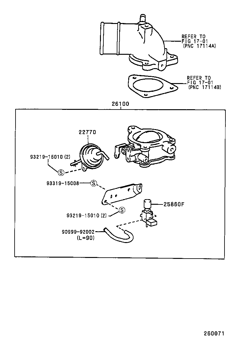 26100-54250 VALVE ASSY, VACUUM SWITCHING product image