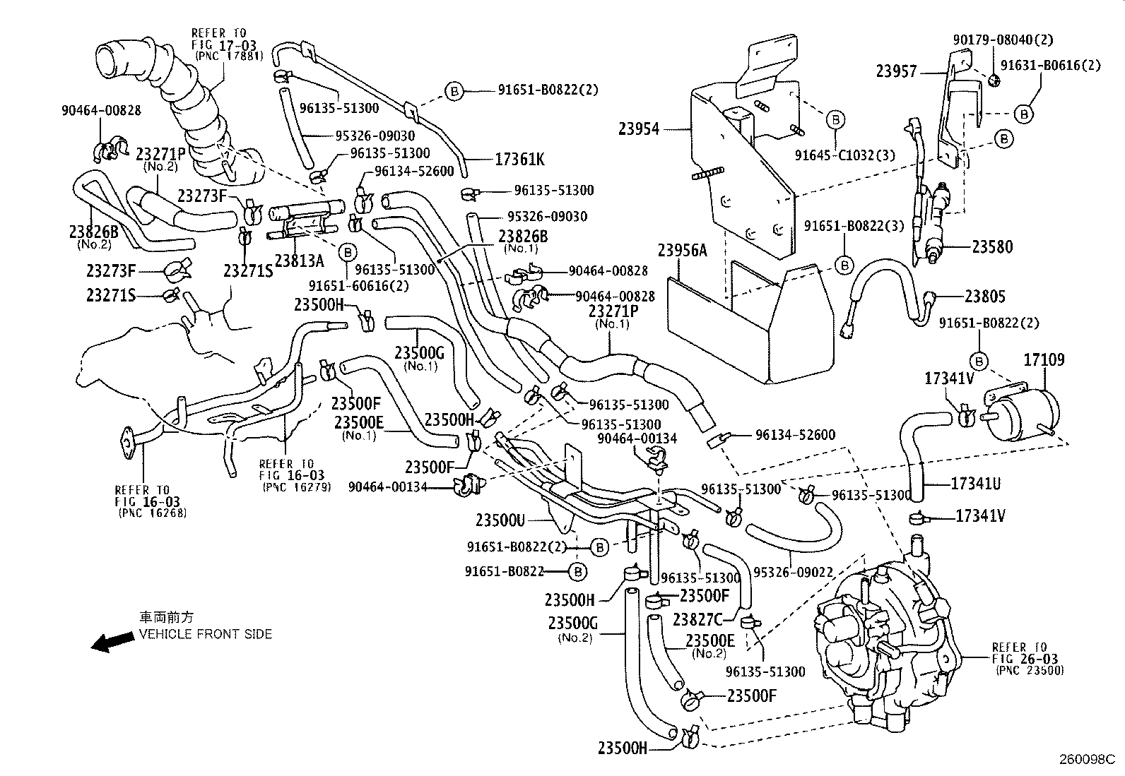 23271-75160 HOSE, FUEL, NO.1(FOR REGULATOR TO FUEL PIPE) product image