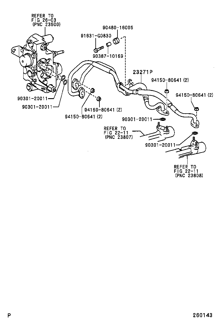 23271-32020 HOSE, FUEL, NO.1(FOR REGULATOR TO FUEL PIPE) product image