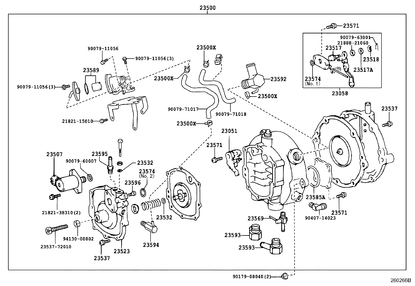 23592-75030 UNION, NO.2, FUEL HOSE product image