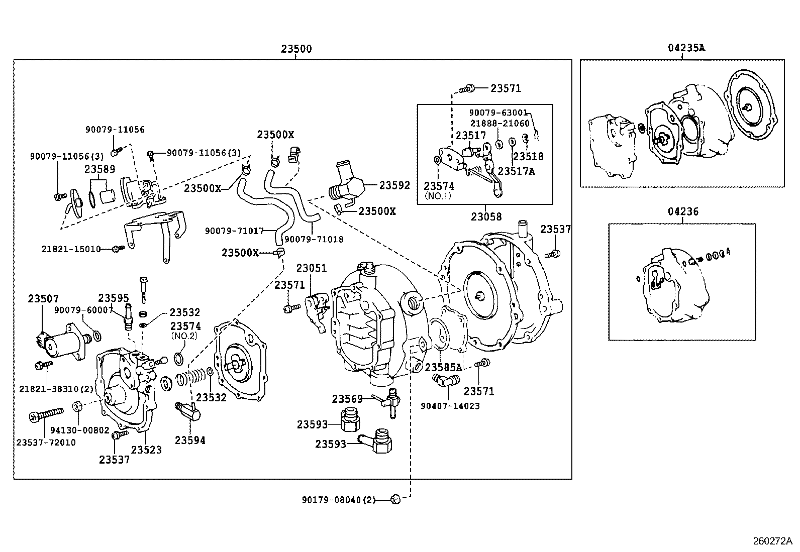 23592-75030 UNION, NO.2, FUEL HOSE product image