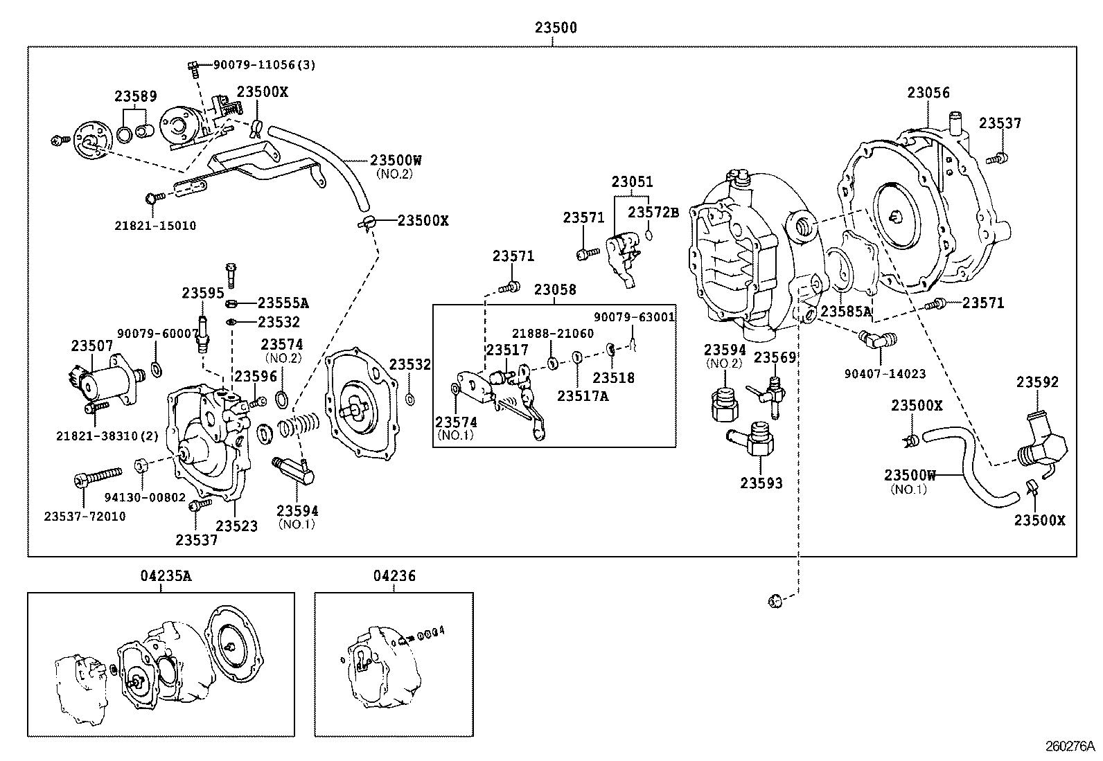 90079-74003 UNION, NO.2, FUEL HOSE product image