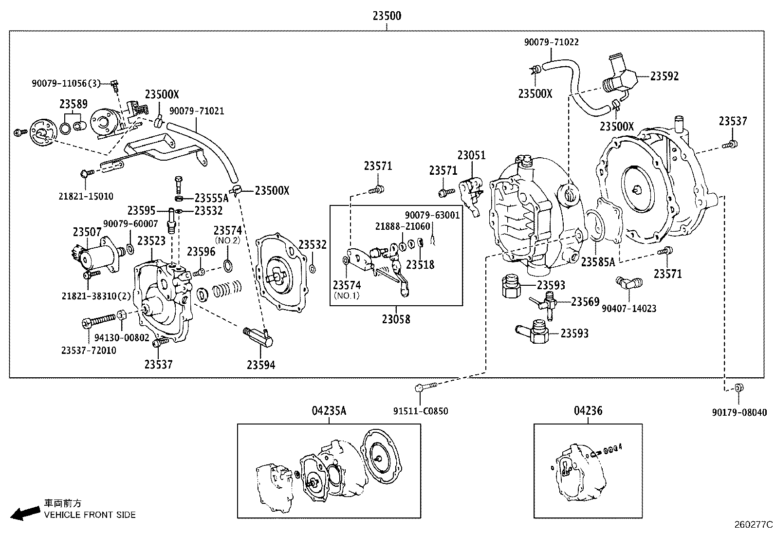 23592-75050 UNION, NO.2, FUEL HOSE product image