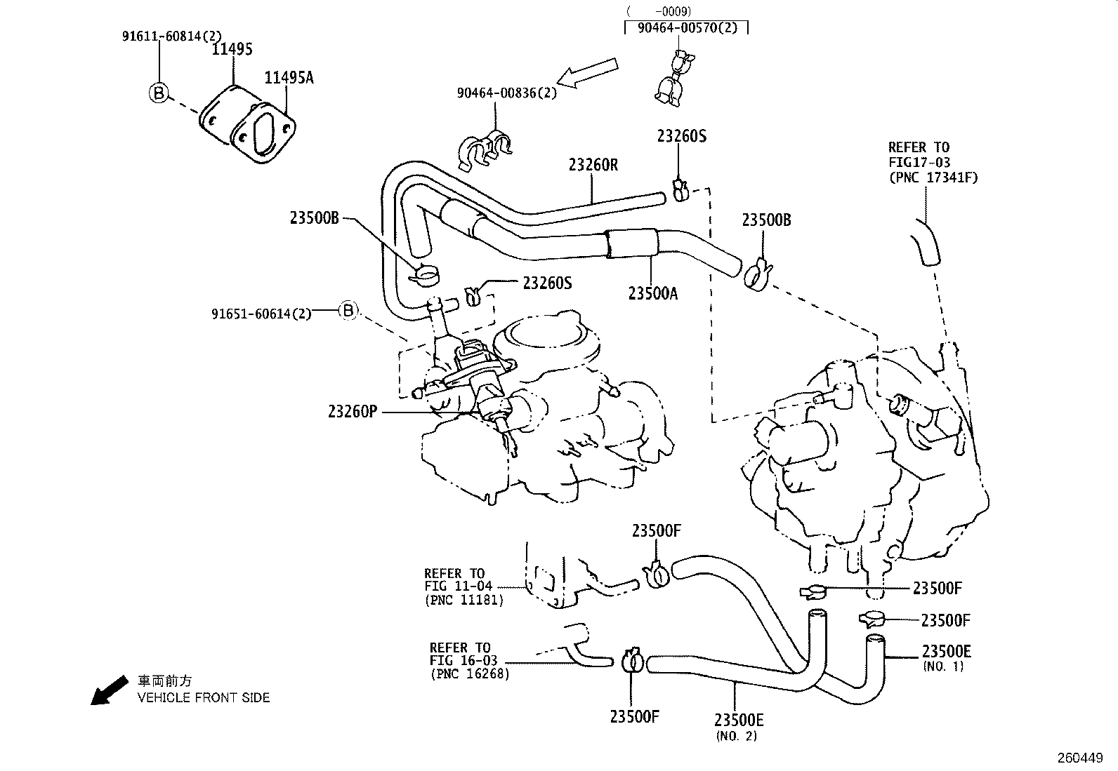 23271-70090 HOSE, NO.1(FOR LPG REGULATOR TO LPG CARBURETOR) product image