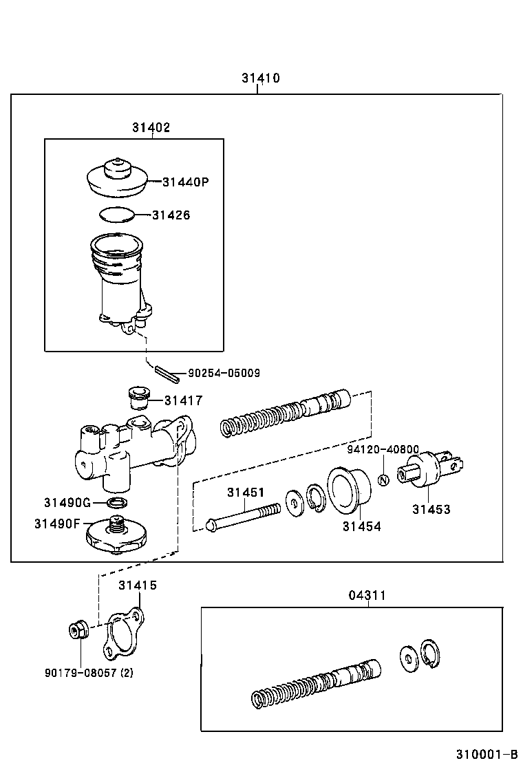 31410-35320 CYLINDER ASSY, CLUTCH MASTER product image