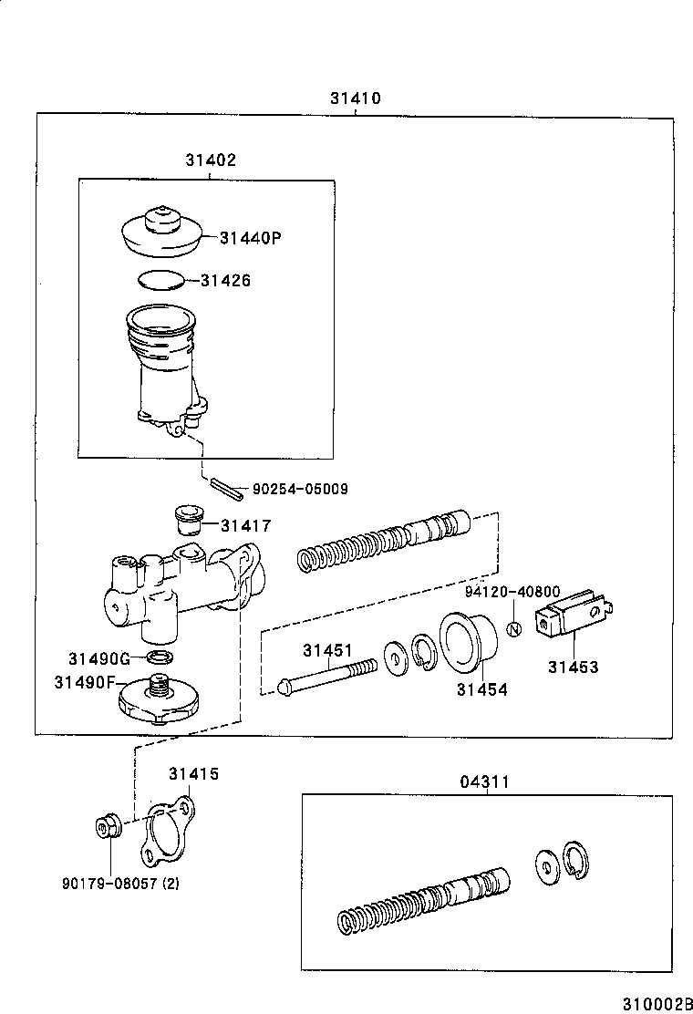 31410-35320 CYLINDER ASSY, CLUTCH MASTER product image