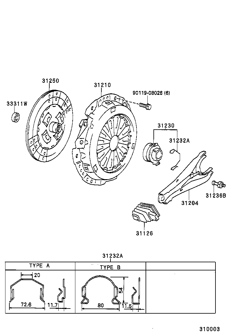 31210-35260 COVER ASSY, CLUTCH product image