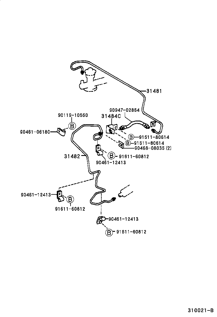 31310-60190 PEDAL SUB-ASSY, CLUTCH product image
