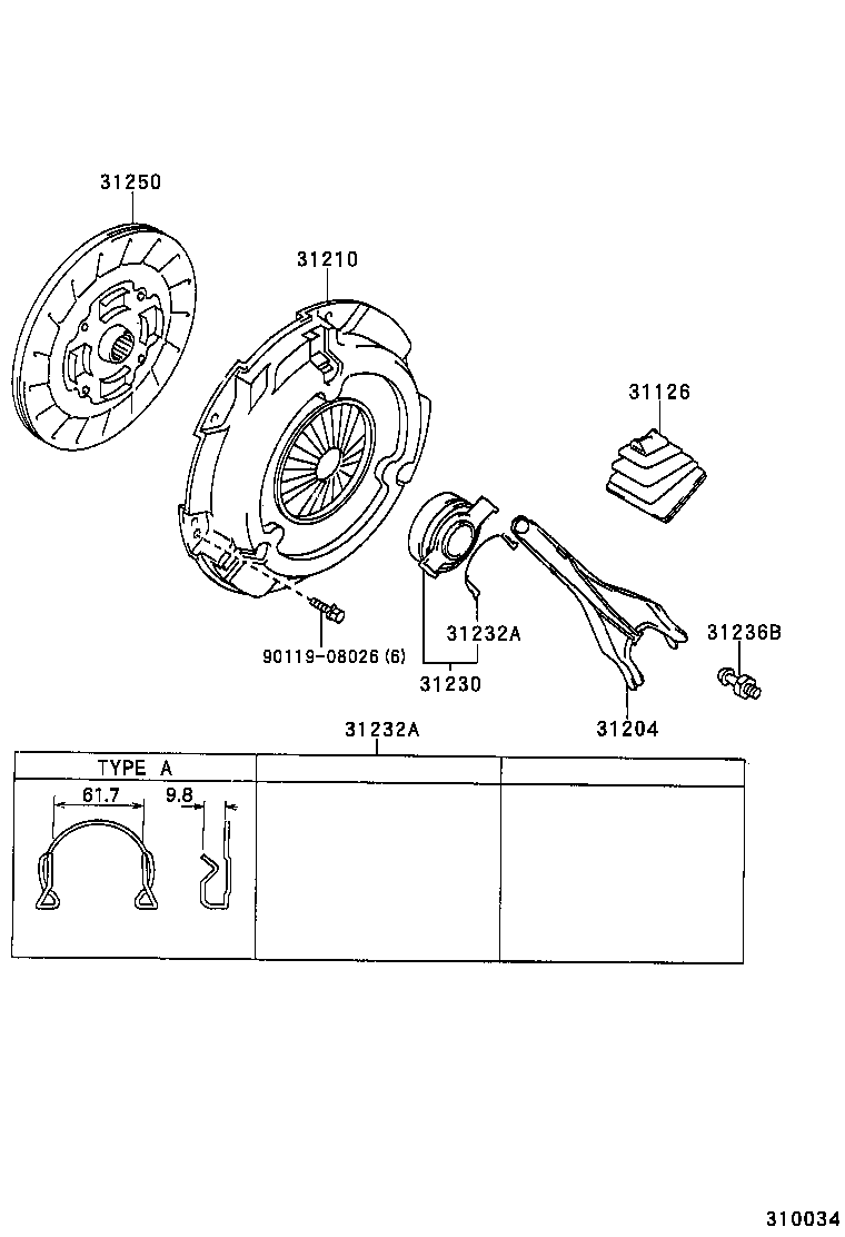 31250-20300 DISC ASSY, CLUTCH product image