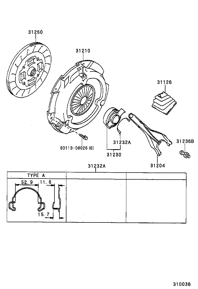 31250-17052 DISC ASSY, CLUTCH product image