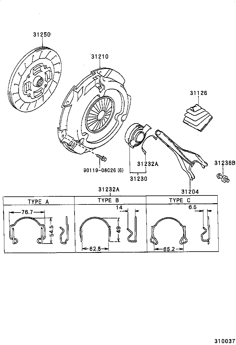 31250-32110 DISC ASSY, CLUTCH product image