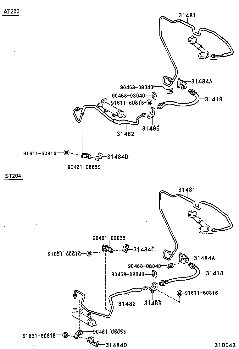 55107-20430 SUPPORT SUB-ASSY, CLUTCH PEDAL product image