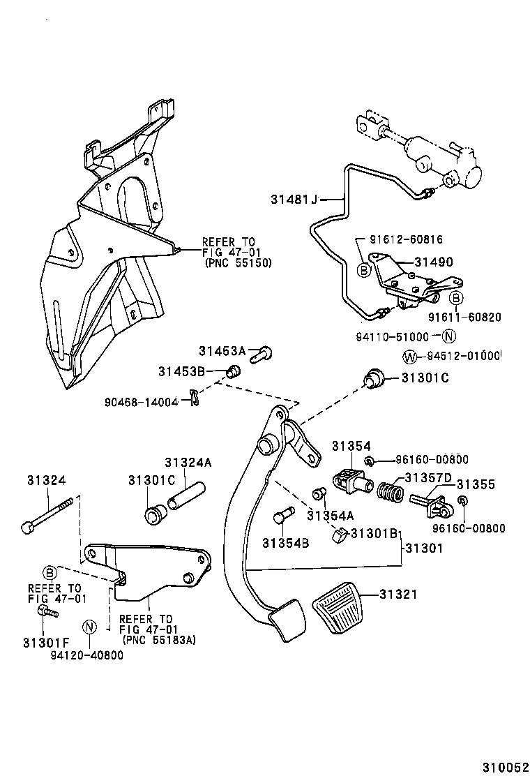 31301-26120 PEDAL SUB-ASSY, CLUTCH product image