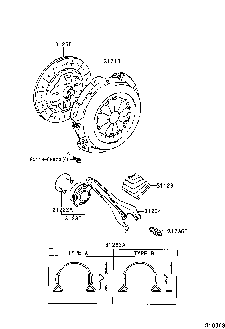 31250-16052 DISC ASSY, CLUTCH product image