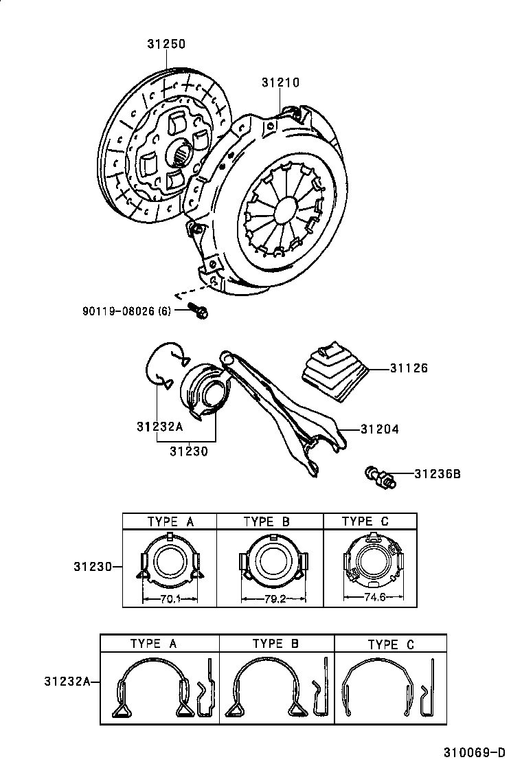 31250-0A010 DISC ASSY, CLUTCH product image