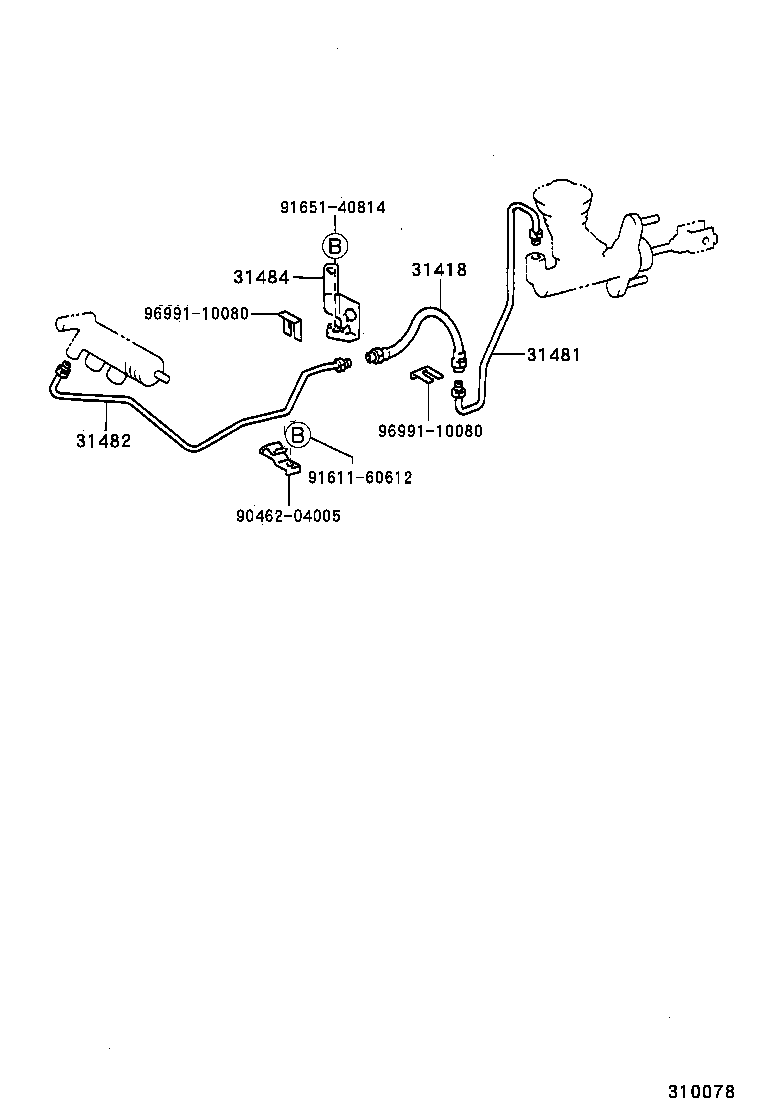 90931-01105 HOSE, CLUTCH product image