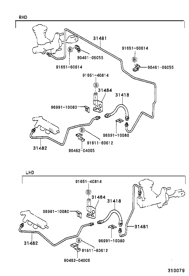 31481-16051 TUBE, CLUTCH MASTER CYLINDER TO FLEXIBLE HOSE product image