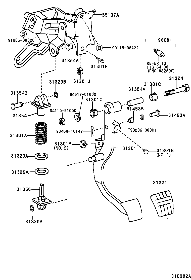 31301-24040 PEDAL SUB-ASSY, CLUTCH product image