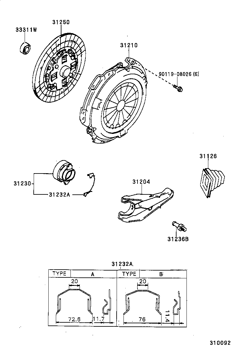 90249-10132 PIN(FOR CLUTCH RELEASE FORK) product image