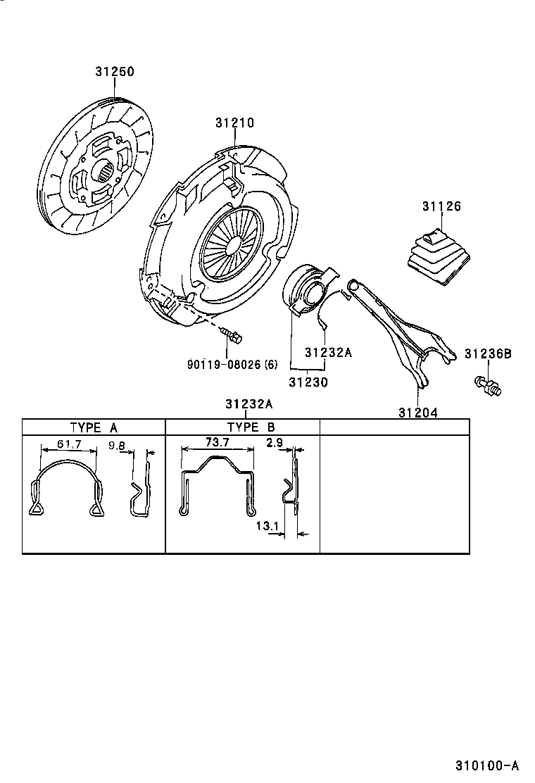 31250-32101 DISC ASSY, CLUTCH product image