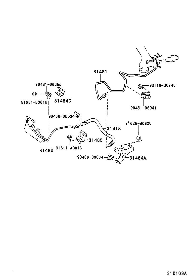 31301-44020 PEDAL SUB-ASSY, CLUTCH product image