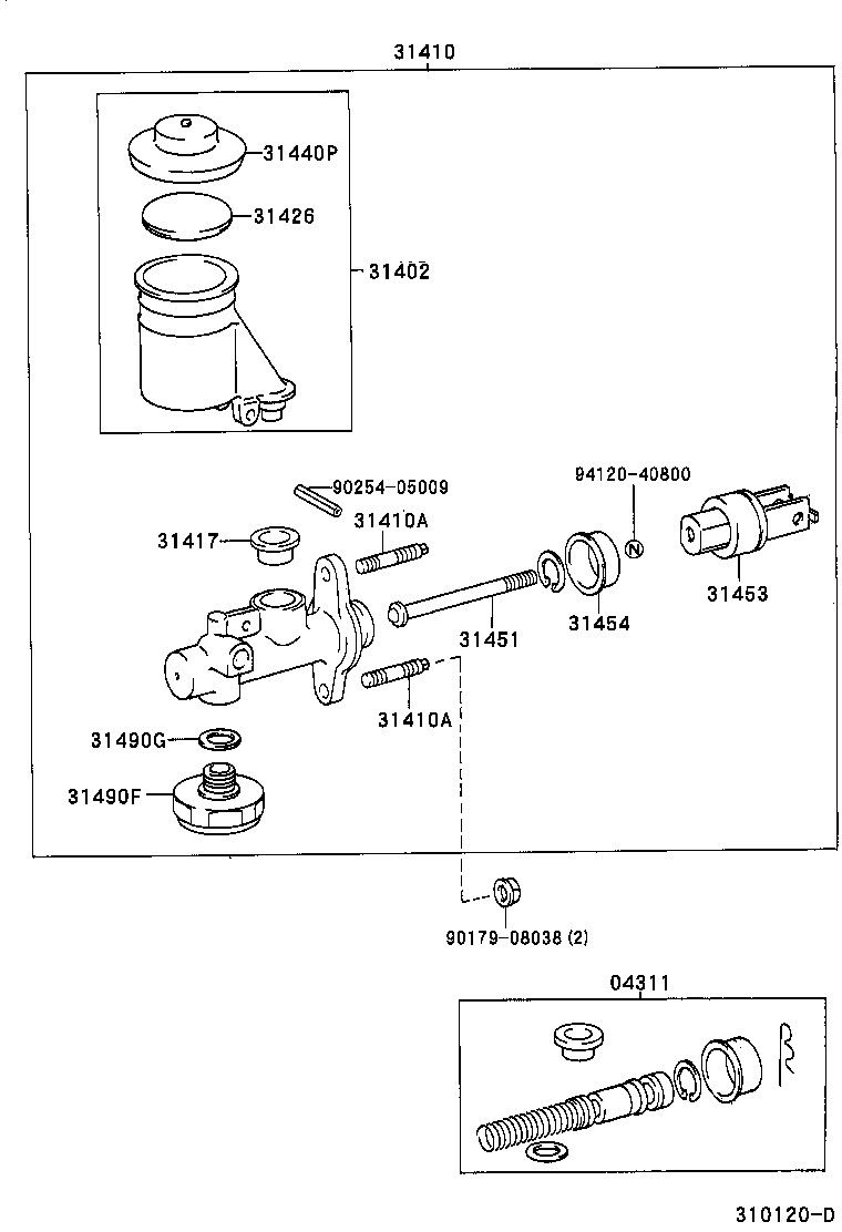 31451-32080 ROD, CLUTCH MASTER CYLINDER PUSH product image