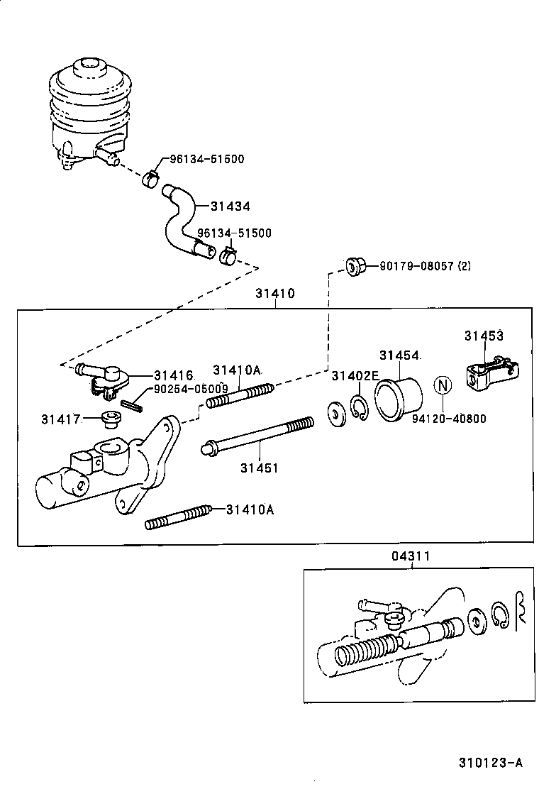 90080-11741 BOLT(FOR CLUTCH MASTER CYLINDER SETTING) product image