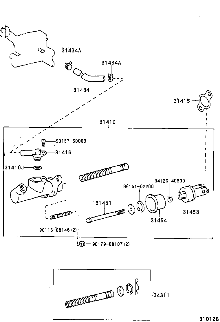 31434-28051 TUBE, CLUTCH RESERVOIR product image