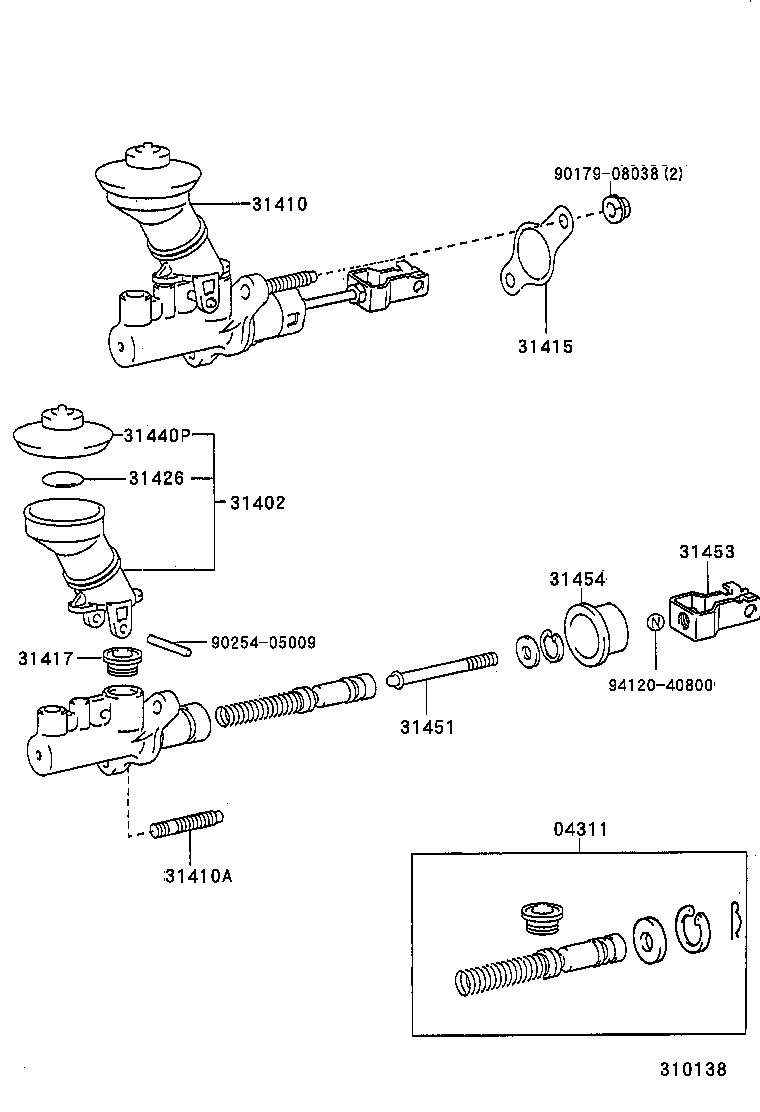 31490-12010 ACCUMULATOR ASSY, MASTER CYLINDER product image