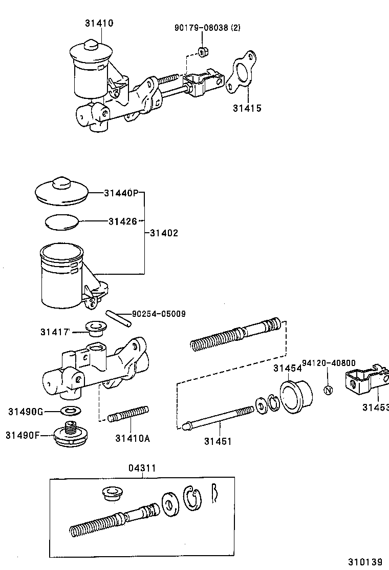 31490-12010 ACCUMULATOR ASSY, MASTER CYLINDER product image