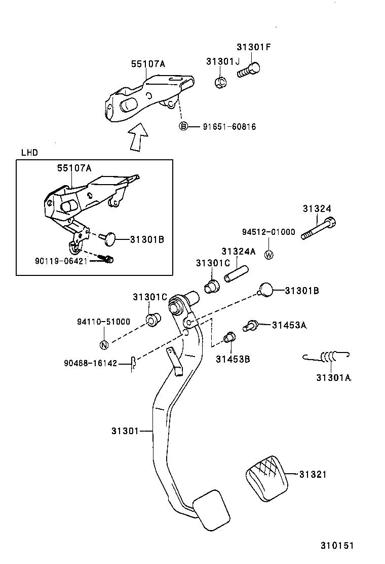 31481-02090 TUBE, CLUTCH MASTER CYLINDER TO FLEXIBLE HOSE product image