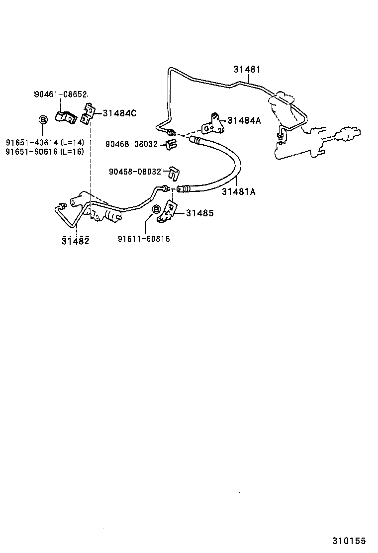 31301-02020 PEDAL SUB-ASSY, CLUTCH product image