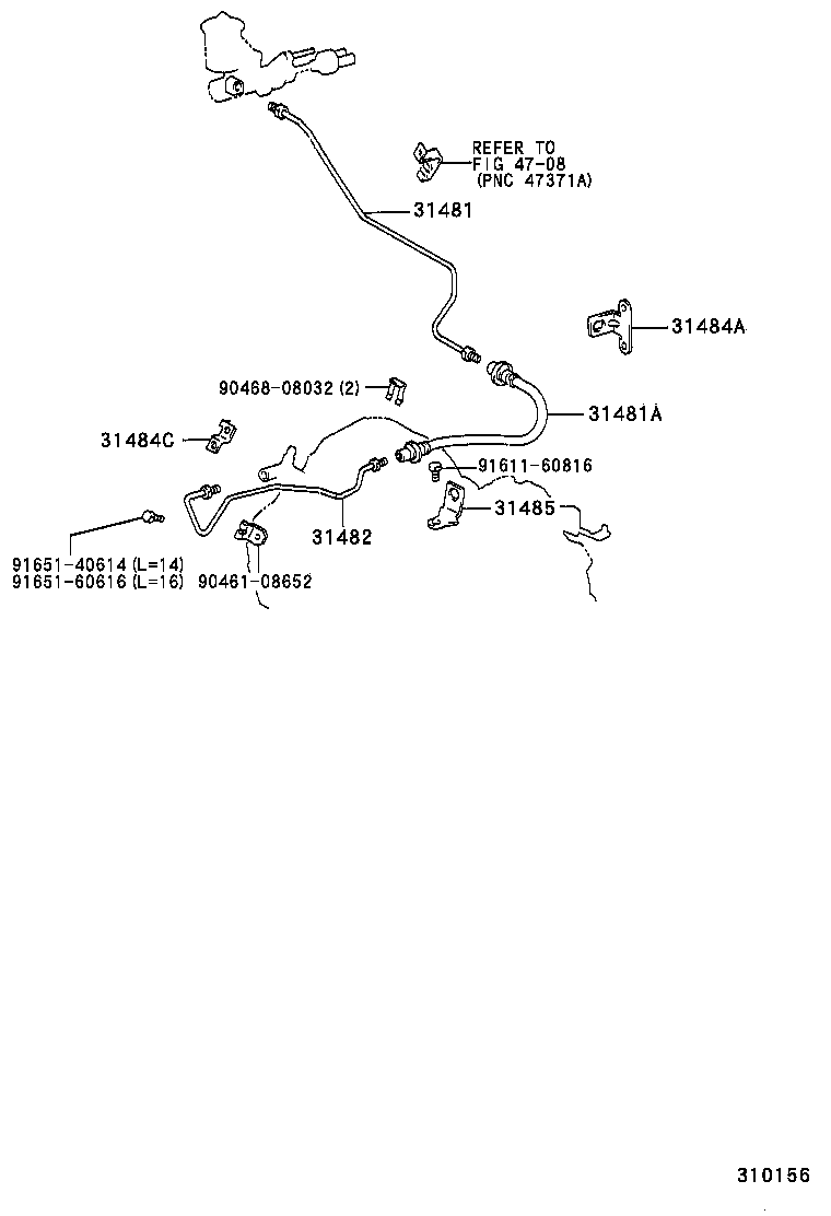 55107-12170 SUPPORT SUB-ASSY, CLUTCH PEDAL product image