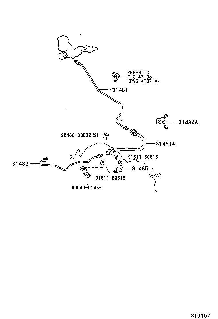55107-12170 SUPPORT SUB-ASSY, CLUTCH PEDAL product image