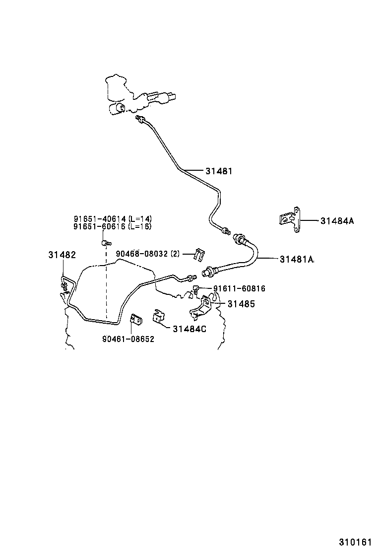 55107-12170 SUPPORT SUB-ASSY, CLUTCH PEDAL product image