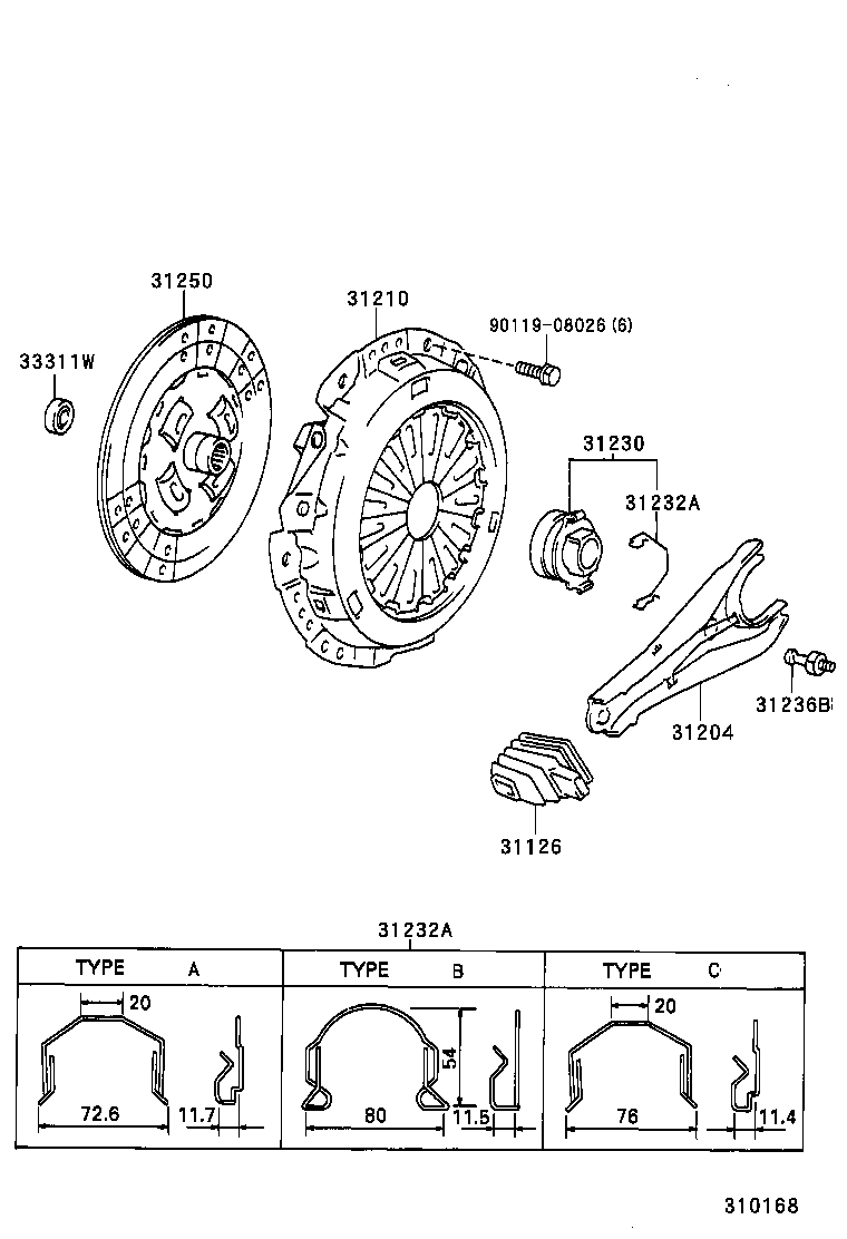 31250-34010 DISC ASSY, CLUTCH product image